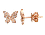 Medium Pave Butterfly Stud