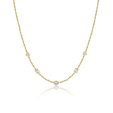 Five Multishape Solitaire Diamond Necklace