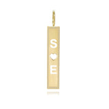 Cutout Personalized Diamonds Plate Charm