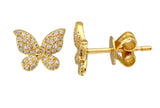 Medium Pave Butterfly Stud