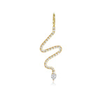 Wiggly Pave Solitaire Diamond Charm