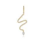 Wiggly Pave Solitaire Diamond Charm