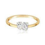 Two-Diamonds Gold Ring