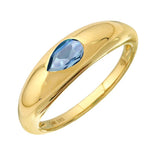 Pear Stone Dome Ring