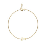 Gold Initial Chain Bracelet