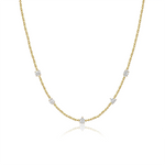 Five Multishape Solitaire Diamond Necklace