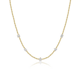 Five Multishape Solitaire Diamond Necklace