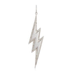 Modern Outline Pave Lightning Bolt