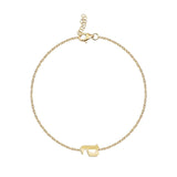 Gold Initial Chain Bracelet