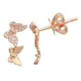 Double Butterflies Climber Earrings