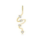 Wiggly Gold Multi Solitaire Charm