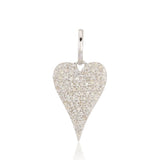 Large Pave Heart Charm