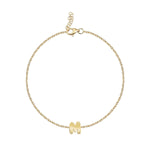 Gold Initial Chain Bracelet