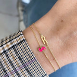 Gold Initial Chain Bracelet