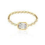 Diamond Bezel Chain Ring