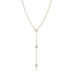 Lariat Multi Bezel Diamond Shape Necklace