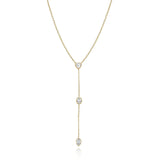 Lariat Multi Bezel Diamond Shape Necklace