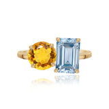 Medium Two-Gemstones Ring