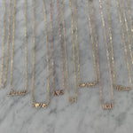 Uppercase Pave Initial Paperclip Necklace