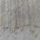 Uppercase Pave Initial Paperclip Necklace