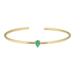 Solitaire Gemstone Cuff Bangle