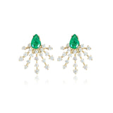 Splash Diamond and Gemstone Earrings