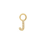 Lowercase Initial Huggie Charm