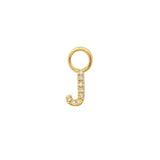 Lowercase Initial Huggie Charm