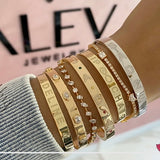 Gold Engraved Clip-on Bangle