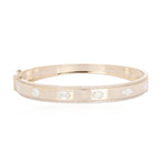 Pave Outline Multi Shape Diamond Bangle