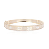 Pave Outline Multi Shape Diamond Bangle