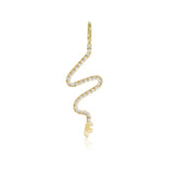 Wiggly Pave Gold Initial Charm