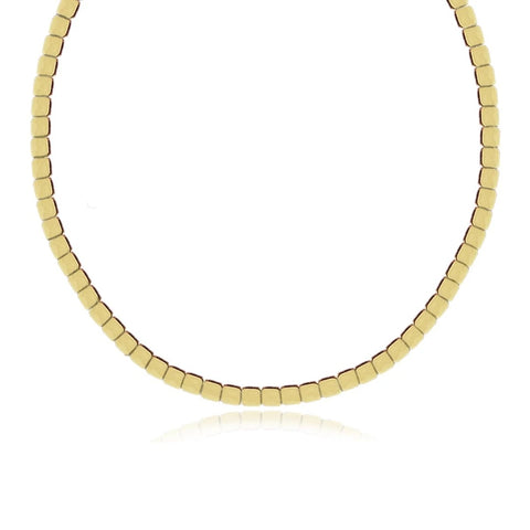 Small Golden Square Necklace