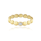 Golden Solitaire Diamond Ring