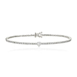 Solitaire Bezel Diamond Tennis Bracelet