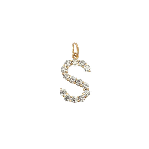 Jumbo Diamond Initial Charm