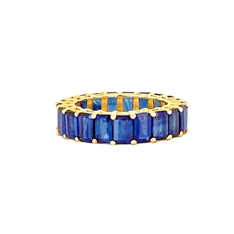 Sapphire Eternity Ring Emerald Cut