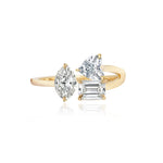 Three Multi Shape Medium Solitaire Diamond Ring