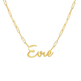 Cutout Name Paperclip Necklace