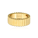 Thick Striped Gold Ring