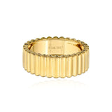 Thick Striped Gold Ring