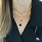 Small Golden Square Necklace