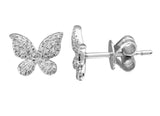 Medium Pave Butterfly Stud