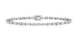 Horizontal Multi Shape Diamond Tennis Bracelet