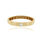 Golden Solitaire Diamond Ring