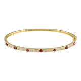 Pave and Segment Gemstones Bangle