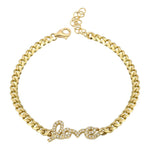 Pave Love Cuban Bracelet