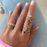 Stone Pave Heart Ring