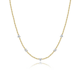 Five Multishape Solitaire Diamond Necklace