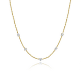 Five Multishape Solitaire Diamond Necklace